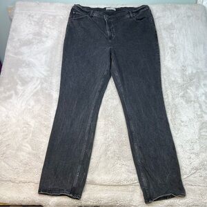 Abercrombie & Fitch The 90s Slim Straight Jeans Diagonal Zipper 35/20L High Rise